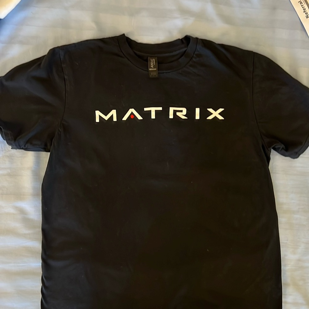 Matrix black t-shirt size M unisex 100% cotton